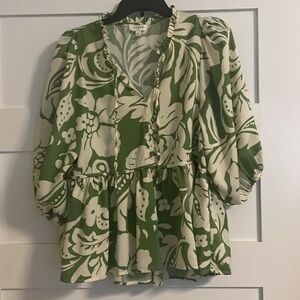 Umgee Floral Blouse Sz S